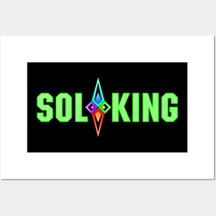 SOL KING LOGO - GREEN TEXT Posters and Art